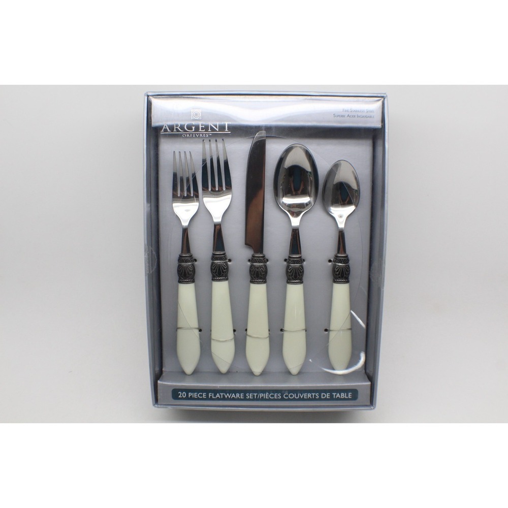 Argent Orfevres by Hampton Forge Fine Flatware Sophia Off White 20 Piece Set NEW